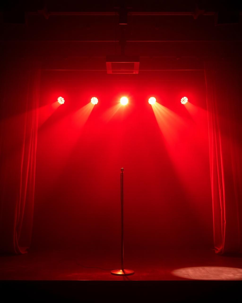 Stage lighting through haze